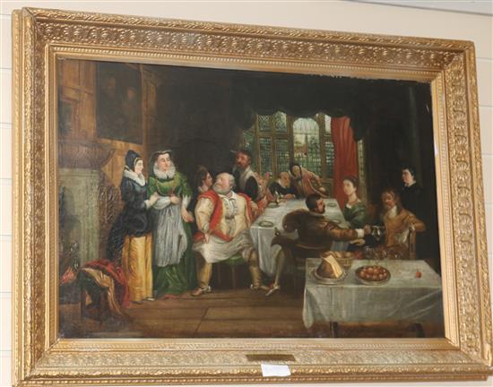 Robert Thomas Stothard after Charles Robert Leslie, oil on canvas, The Merry Wives of Windsor, 19.5 x 29in.